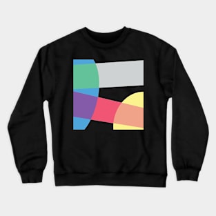 Colorful Abstract Geometry Lines Crewneck Sweatshirt